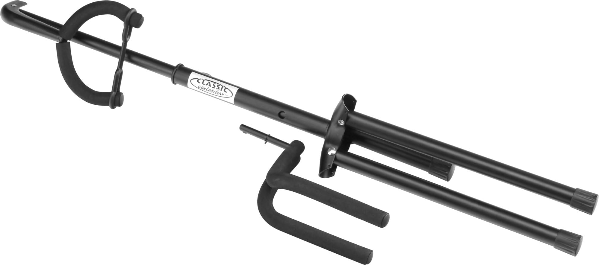 Classic Cantabile GS-200F Gitarrenständer klappbar 5x Set, Bass, 0 kg | Passend für Gitarre, Banjo, etc., Beide Gabeln klappbar, Füße einklappbar, Höhenverstellbar von 57 bis 75 cm, 0 kg, 9 cm