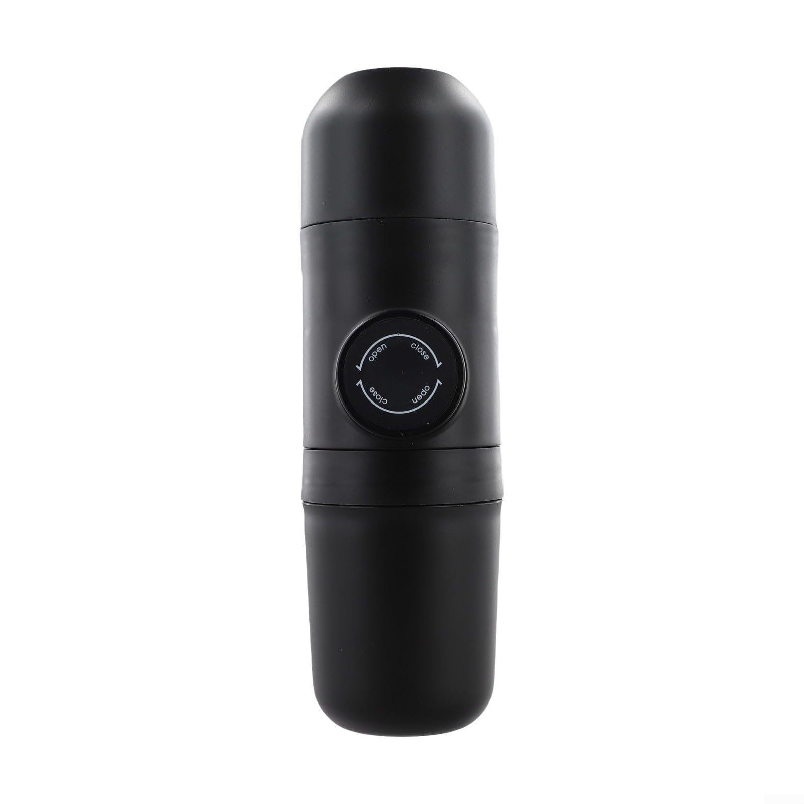 Cafetera portátil manual, para viajes y uso al aire libre, cafetera espresso compacta con mango plegable, color negro