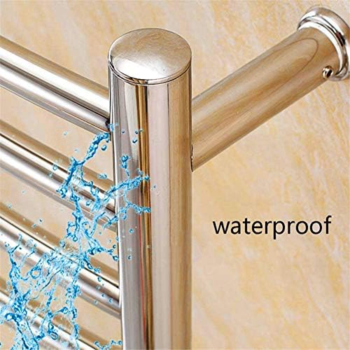 Bathroom Wall Heater Towel Warmer,Heated Towel Rail, Electric Towel Rack Stainless Steel Wall Mounted Electric Heated Towel Rack Warmer with Shelf 10 Heated Bars Bathroom Ac(