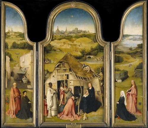 Tableau Toile la tentation de Saint Antoine par Hieronymus Boske Affiches d'Art 60x90cm