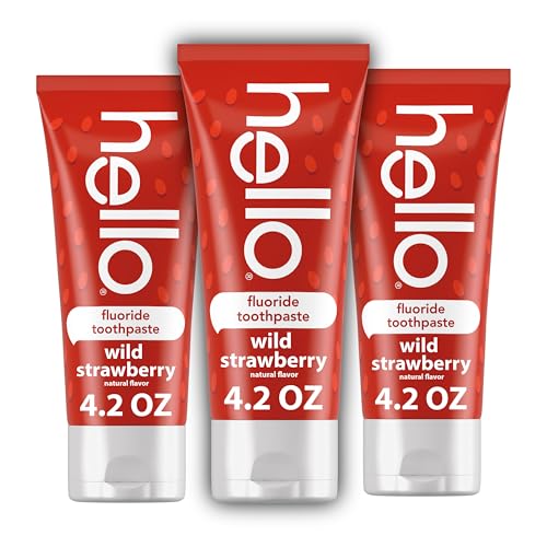 hello Wild Strawberry Kids Toothpaste with Fluoride, Strawberry T...
