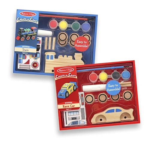 Melissa & Doug Create-A-Craft : fini les écrans grâce à ce kit de peinture voiture train en bois