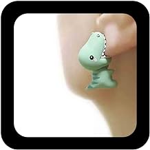 3D Acrylic Dinosaur Earrings Green Dinosaur Earrings Cute Animal Earrings Cartoon Animal Earrings Dinosaur Earrings