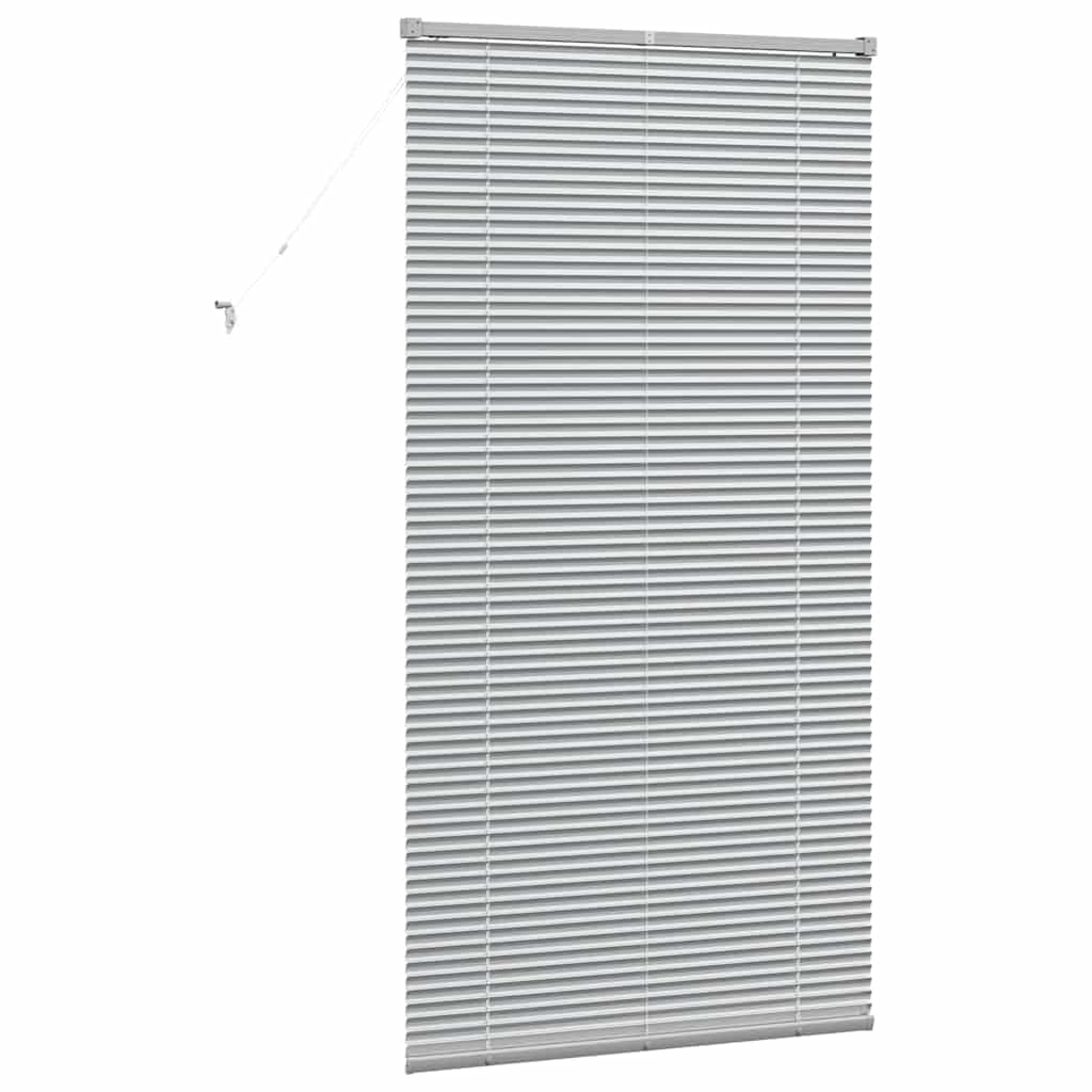 Store Vénitien en Aluminium 175x 85 cm, Store Horizontal Argenté pour Fenêtre de Cuisine, Salon et Bureau, Rideau Brise-Vue Réglable pour Intérieur