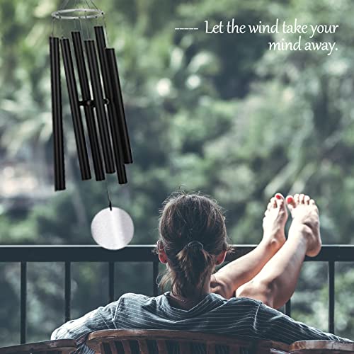 Wind Chimes Large Outdoors Clearance Deep Tone, 45" Sympathy Wind Chimes In Loving Memory Of Someone, Memorial Wind Chimes Gifts For Mother's Day, Metal Wind Chimes Outdoors Garden / Yard Décor(Black) #TOP5