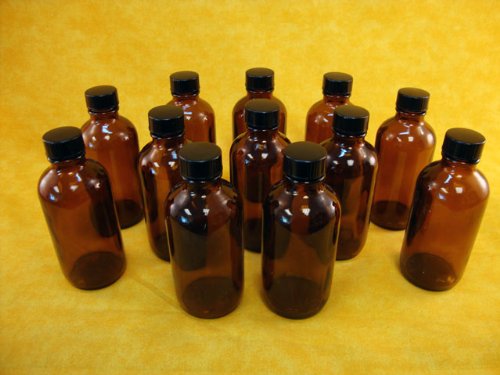 LabStock Science Purchase Boston Round Bottles, 4 oz. (Pack of 12)