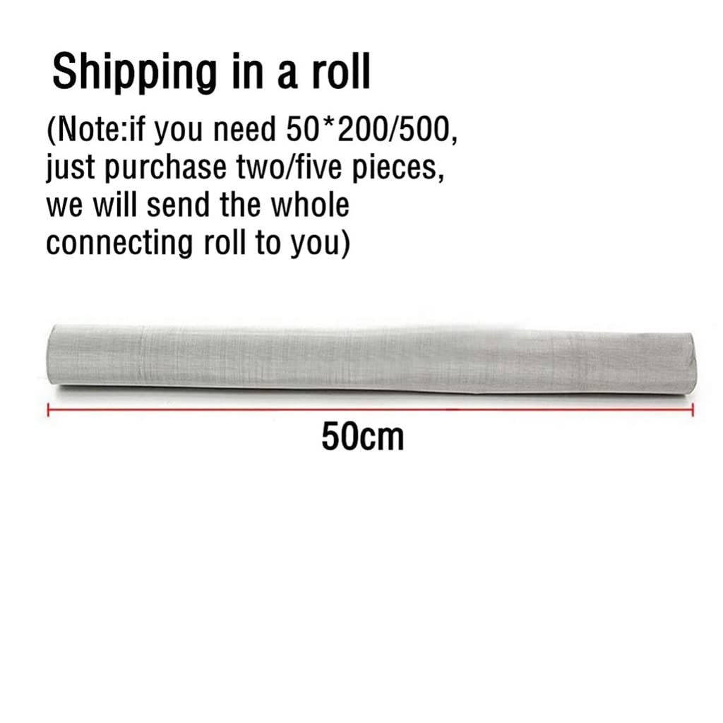1pc 50x100cm 304 Fil Tissé En Acier Inoxydable 4-500 Maille Maille D'écran Fin Maille Tissée En Acier For Filtre Maille Pièces D'outils En Tissu De Filtration(10 Mesh 2.3mm Hole
