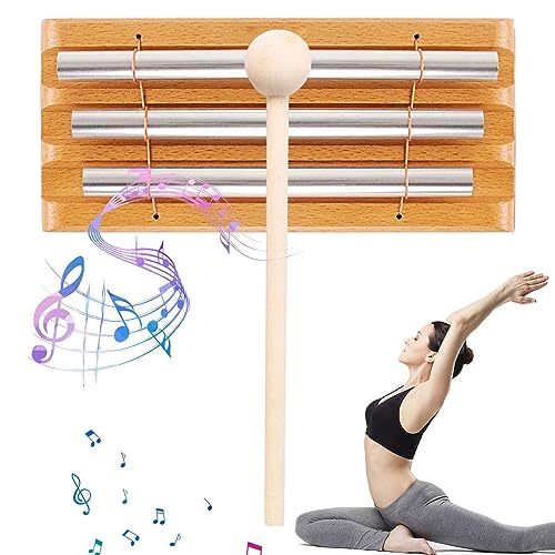 Campainha consciente - Sino de mão de atenção plena - Sino de lembrete responsivo com um martelo, ca