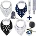 Baby Bandana Drool Bibs by Dodo Babies + 2 Pacifier Clips + Pacifier Case in a Gift Bag, Pack of 4 Premium Quality For Boys or Girls , Excellent Baby Shower / Registry Gift