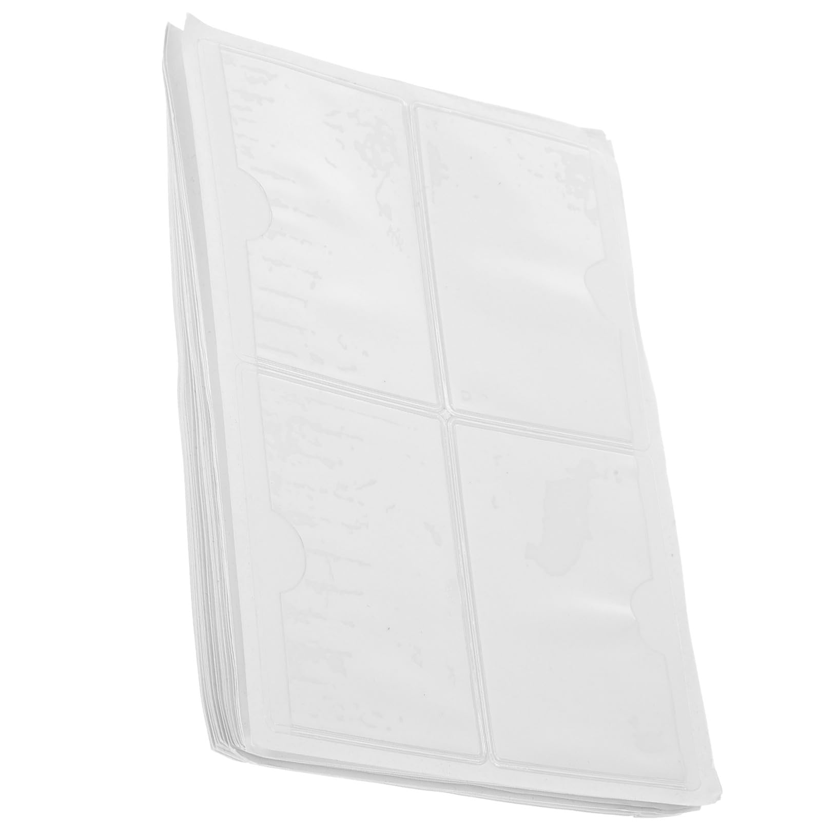 Pochettes autocollantes transparentes pour cartes d'index de petites entreprises