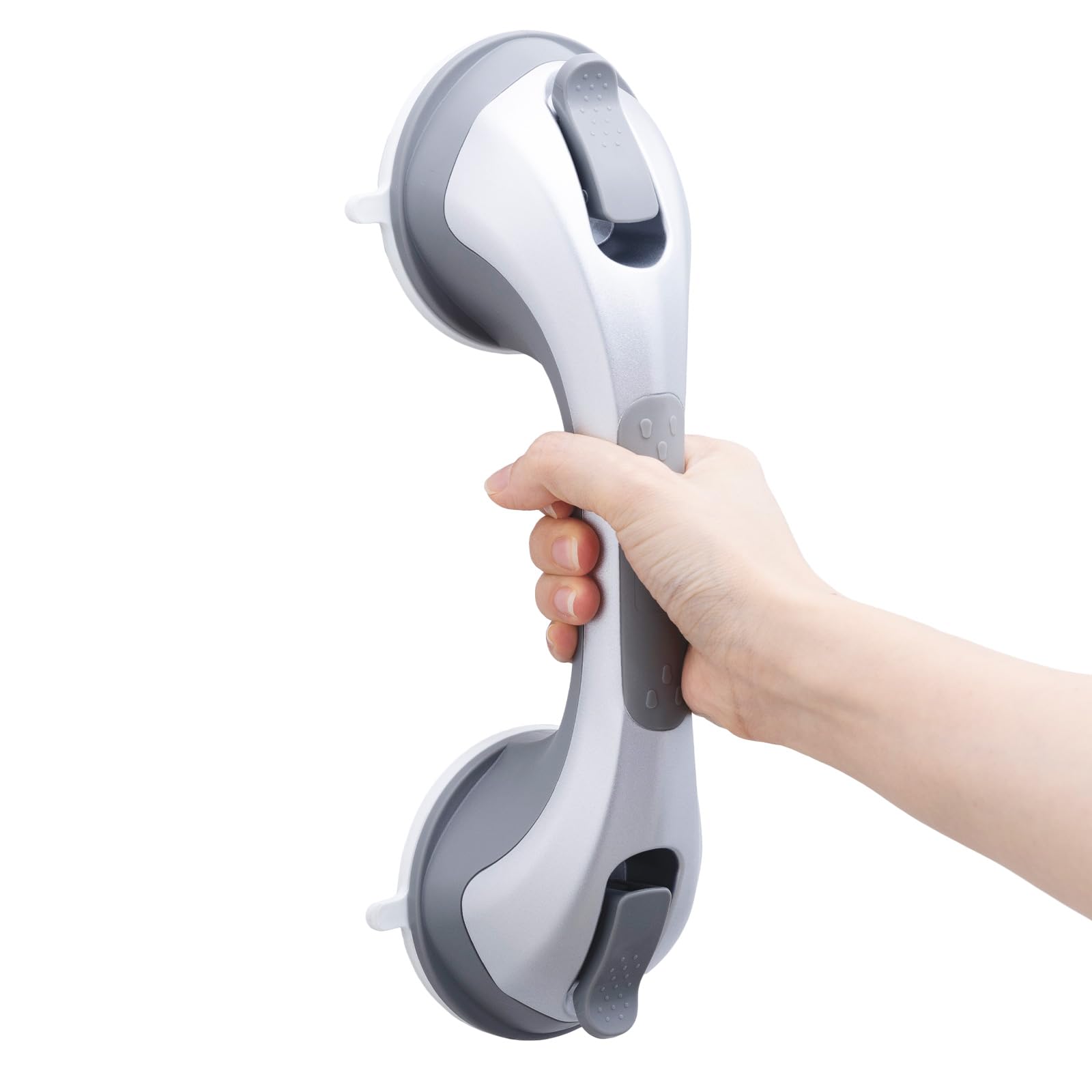 Barre de douche sans perçage pour seniors poignée ventouse amovible 31 cm