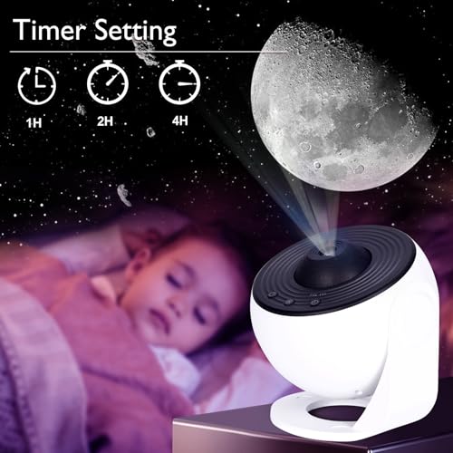 Image of CUTEEEE Galaxy Projector Star Planetarium with 13 HD Film Discs, Space Projector with Moon, Solar System, Nebula, Night Sky Projector Galaxy Lamp with Auto Off Timer, Adjustable 360 Projection