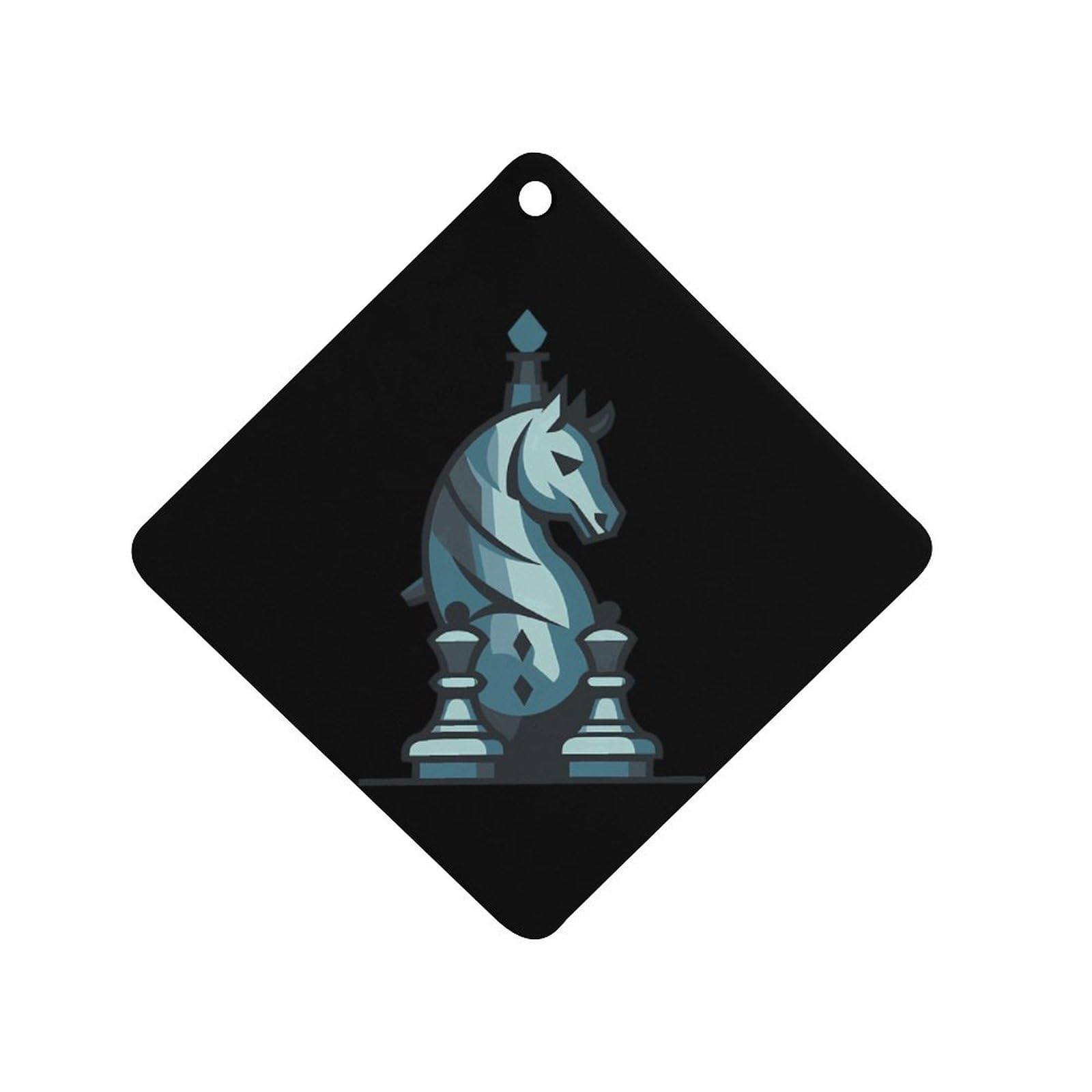 Chess King Queen Knight Car Aromatherapy Tablets Hanging Air Fresheners Fragrance Scented Cards Rhombus Black-style