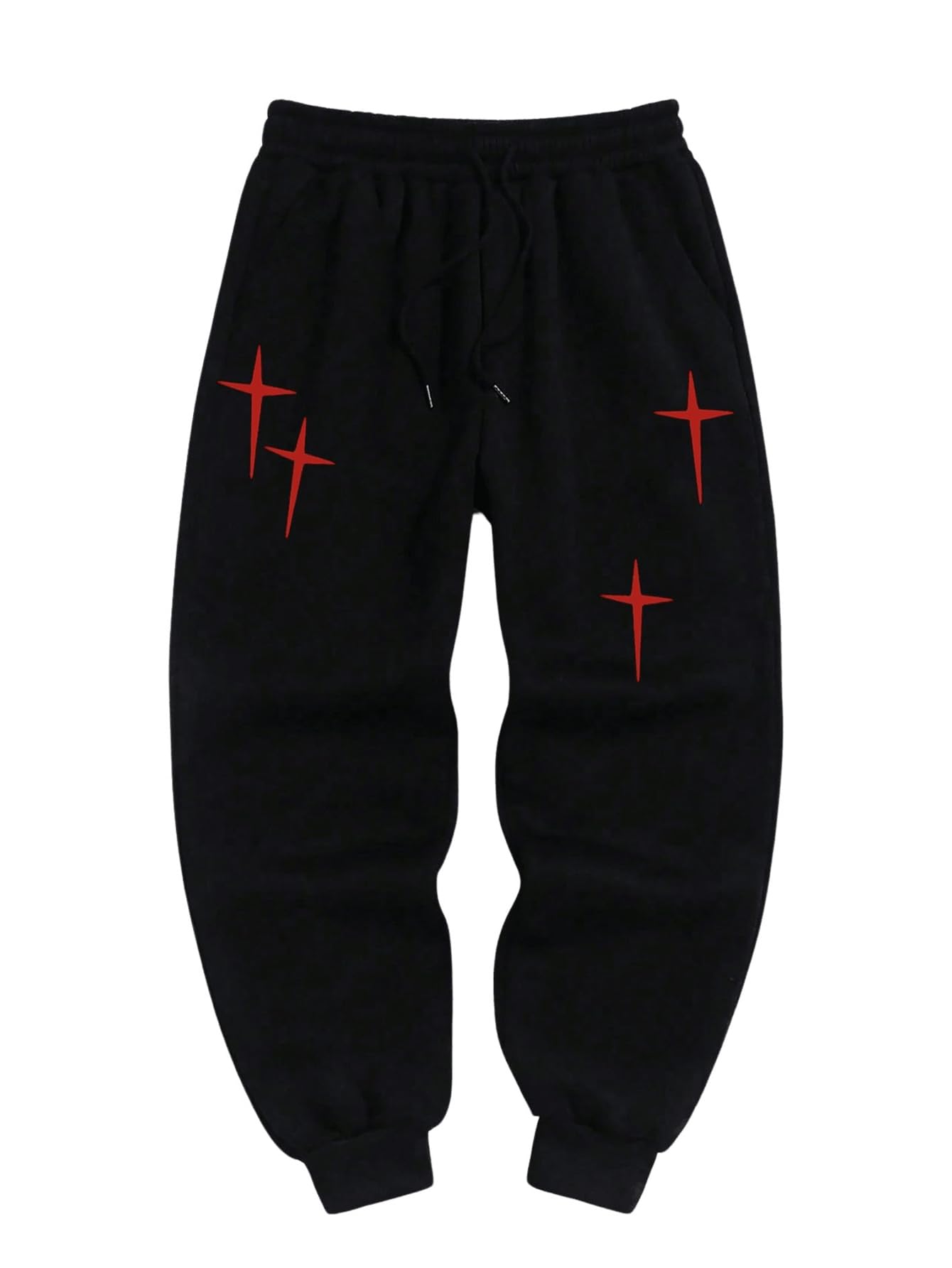 SOLY HUXMen's Drawstring Waist Joggers Pants Geo Print Athletic Sports Sweatpants with Pocket Streetwear