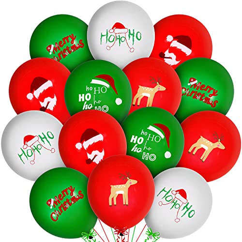 50 Pieces, Reindeer Christmas Latex Balloons Set - 12 Inch | Red And Green Merry Christmas Balloons For Christmas Party Decorations | Holiday Balloons, Xmas Balloons For Christmas Decorations Indoor #TOP19