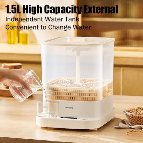 Machine à Germe de Haricot Automatique, bac à gerting Automatique Intelligent à 3 Couches avec réservoir d'eau de 1,5 L