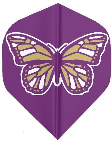 5juegos 36685AmeriThon mariposa Prpl GLD Silv metálico dardos