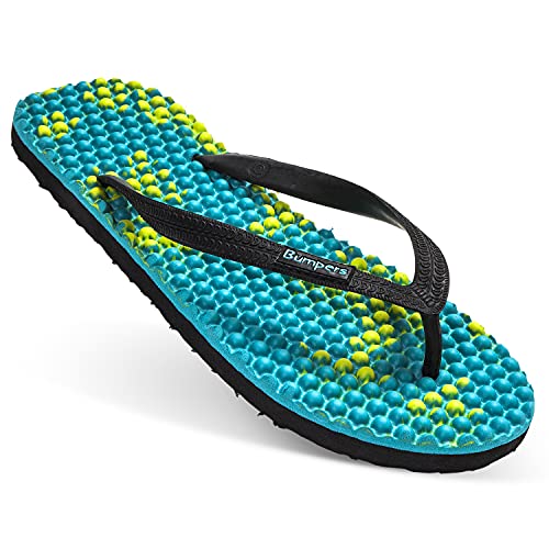 Image of Bumpers Flip Flops For Men - Beach & Shower Sandals For Mens, Comfortable Massage Acupressure Slippers, Indoor & Outdoor Footwear