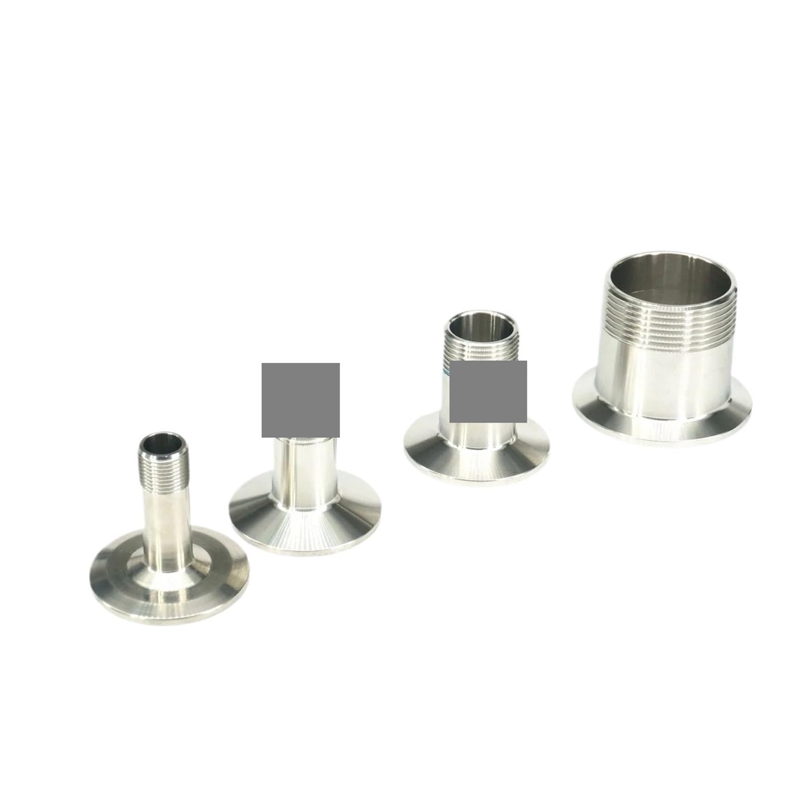 1 szt. 0,6 cm gwint zewnętrzny BSPT x 3,8 cm Tri Clamp 304 złączka do rur ze stali nierdzewnej armatura hydrauliczna