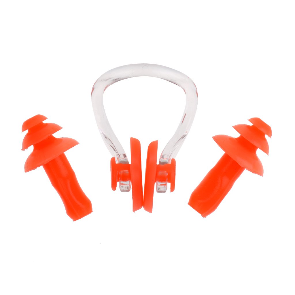 Magideal Set of 3PCS Ear Plugs with Nose Clip Swimming Accessories Random Color 1