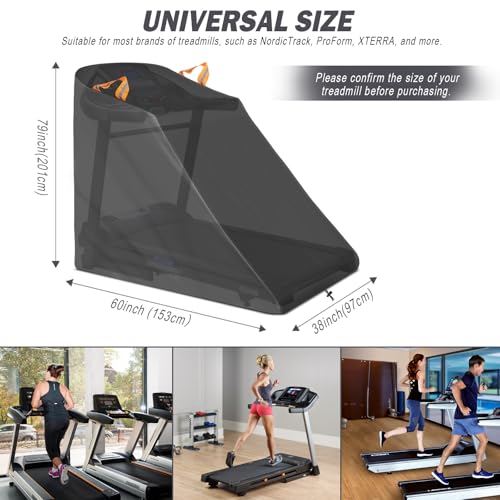Image of XYZCTEM Treadmill Cover Waterproof Dustproof Running Machine Cover Exercise Workout Equipment Protective with Windproof Drawstring and Air Vents for Home Gym Indoor Outdoor