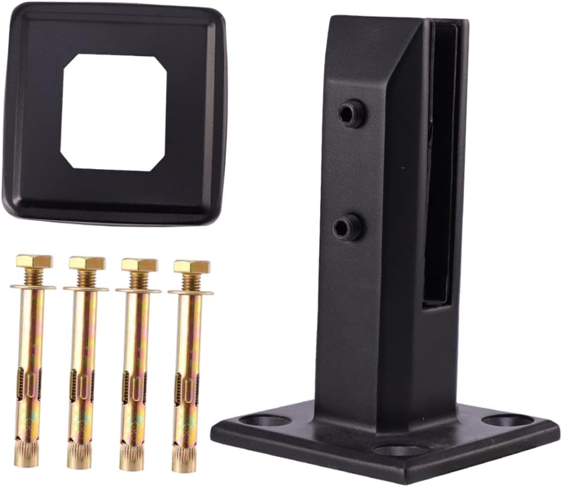 304 Stainless Steel Glass Clamp with Cover No Drill Bracket for Pool Fence and Stair Railing Adjustable Glass Holder