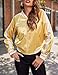 Zeagoo Women's Classic Solid Striped Biker Jacket Zip Up Fashion Bomber Jacket Coat Gold Small