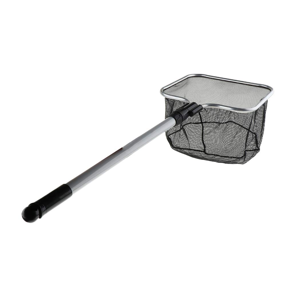 SISWIM Fischkescher Fischfangnetze Teich Quadratischer Fangkescher mit Griff aus Zinklegierung Fischnetz (Color : 105cm)
