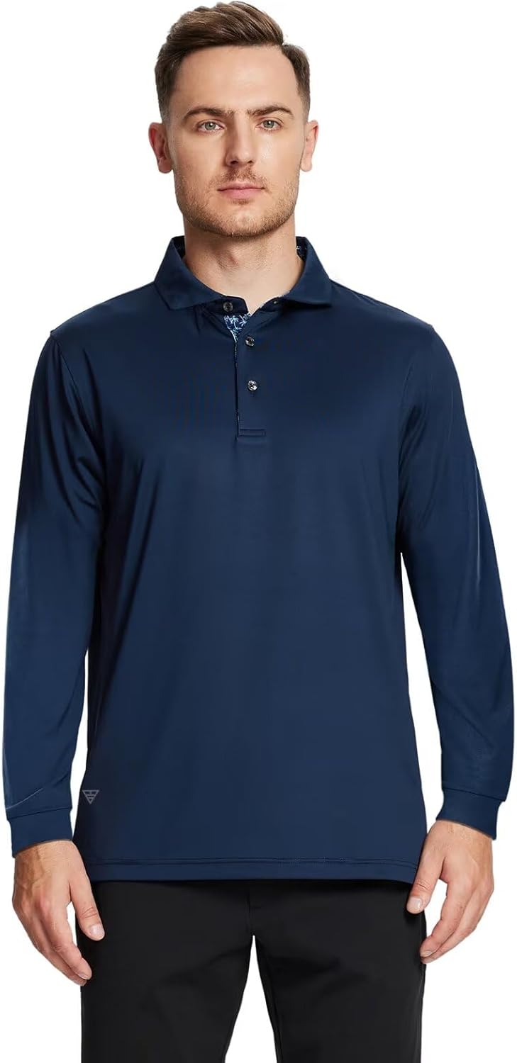 Mens Polo Shirts Short and Long Sleeve Casual Solid Stylish Dry Fit Performance Designed Collared Golf Polo Shirts for Men - Image 3