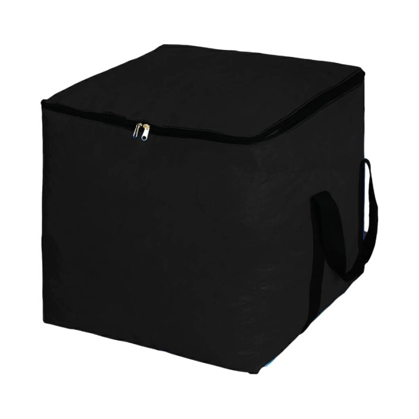 Waterproof Cube Storage Bag Moisture-Resistant Heavy Duty Storage Bag Woven Material, Black, 280L