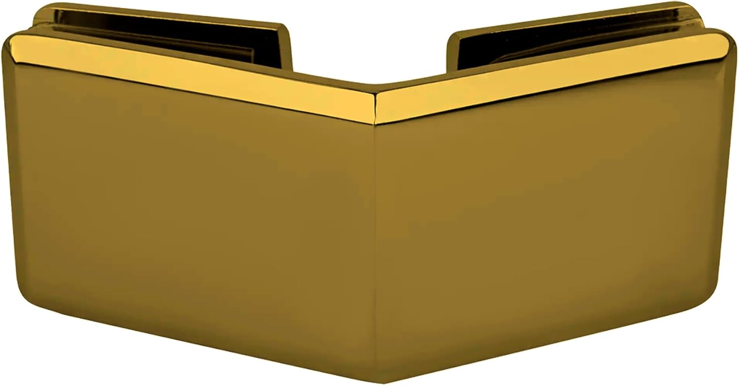 Brixwell BGTG135MBL Matte Black Beveled 135 degree Glass-to-Glass Clamp