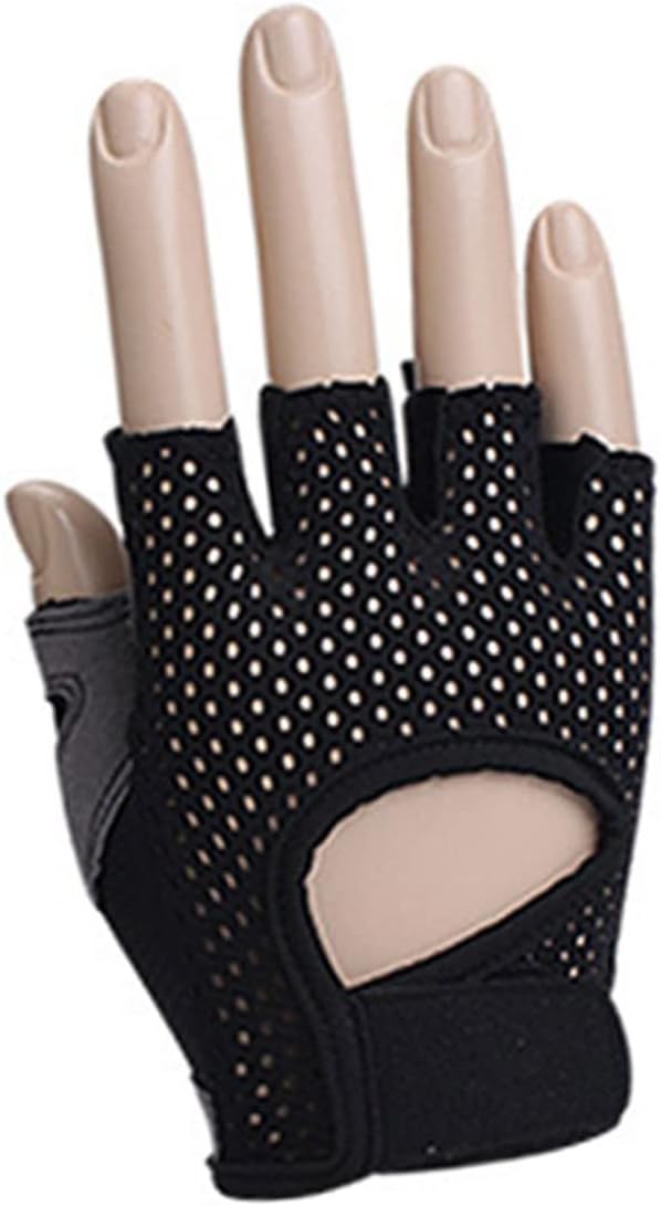 Weightlifting Half Finger Gloves for Women Breathable Slip Palm Training Gloves Comfortable Fitness Sports Equipment for Strength Workouts Black