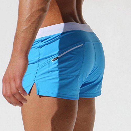 Mily Mens Swim Trunks Swimming Briefs Beach Shorts Square Leg Swimsuit3