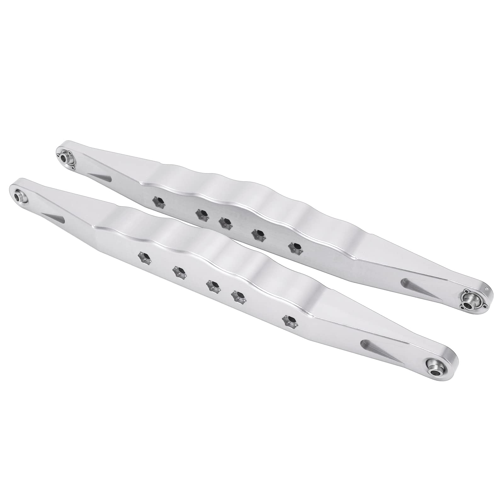 VGEBY Hintere Untere Längslenker, Verstellbar, Hohles Bodendesign, Offroad Tuning Teil aus Aluminium und Edelstahl, Silber, für RC Fahrer, Offroad Events