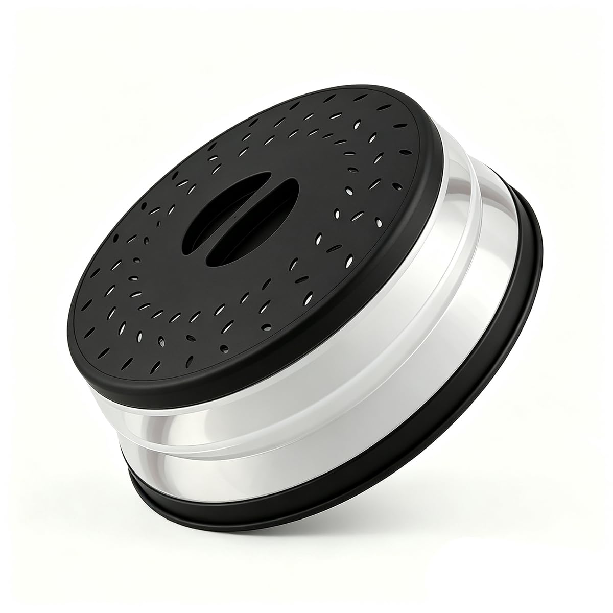 Collapsible Microwave Splatter Cover(black, 10.5IN)