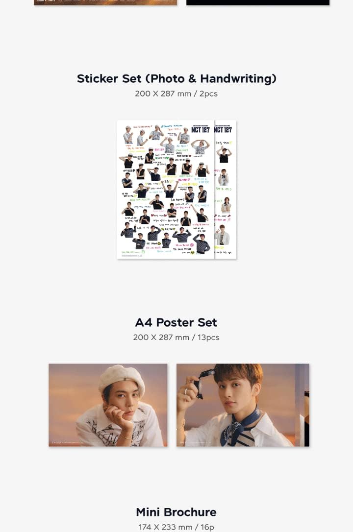 SM Ent 2023 Season's Greetings Package+Desk calendar+Hardcover diary+Envelope+Postcard+Folding poster on pack+Sticker+Mini Brochure+Clear photocard+Photocard+Photo sticker+Tracking (NCT 127)
