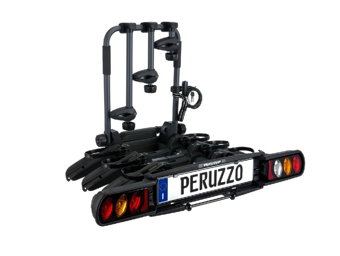 Peruzzo Instinct bagażnik rowerowy do Tesli, 3 rowery / 2 rowery elektryczne, maks. 60 kg, przechylany, czarny