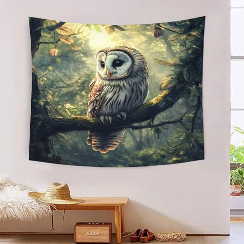 Couverture murale hibou decoration de la maison pour poster de lit et drap de plage