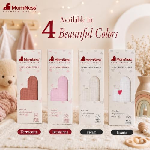 Image of Baby Hooded Bath Towel 100% Cotton Muslin 76x76 cm, 0-3Y, Newborn | Breathable, Lightweight,100% Muslin Cotton
