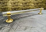 Generic Lucite Towel Bar - Modern Brass Open Bracket Towel Holder - Towel Rack - Bathroom Kitchen Towel Holder - Lucite Fixture