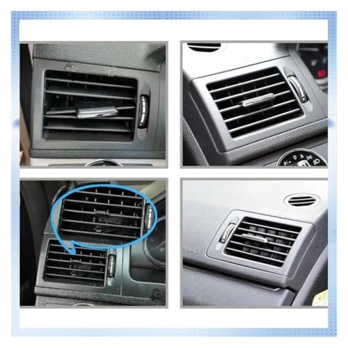 Rejilla de ventilación derecha de salpicadero con flujo regulable para Benz Clase C S204 2