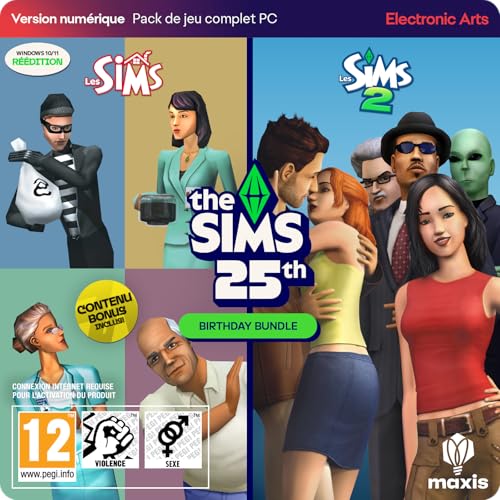 Les Sims Collection 25e anniversaire PC Win jeu vidéo code EA App Origin Français
