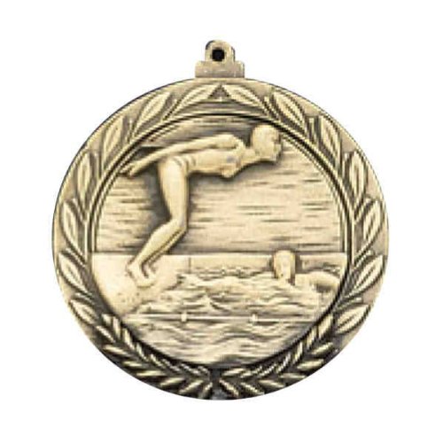 Awards Etc. ASWFR Swim Relay Female Medallion with Ribbon - Pack of 100
