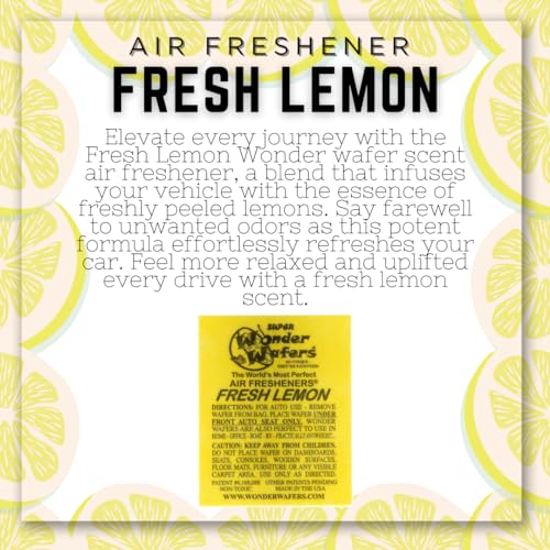 Image of Wonder Wafers 250 Count Unwrapped Automobile Professional Use Air Fresheners Car and Truck Detail (Fresh Lemon)