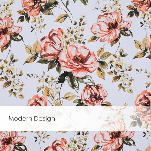 Image of haus & kinder Digital Printed Cotton Door Curtain 7 Feet Long Pack of 2 Door Curtains, 7 Feet Curtain for Door (Romantic Bloom, Multicolor 130x213 CM)