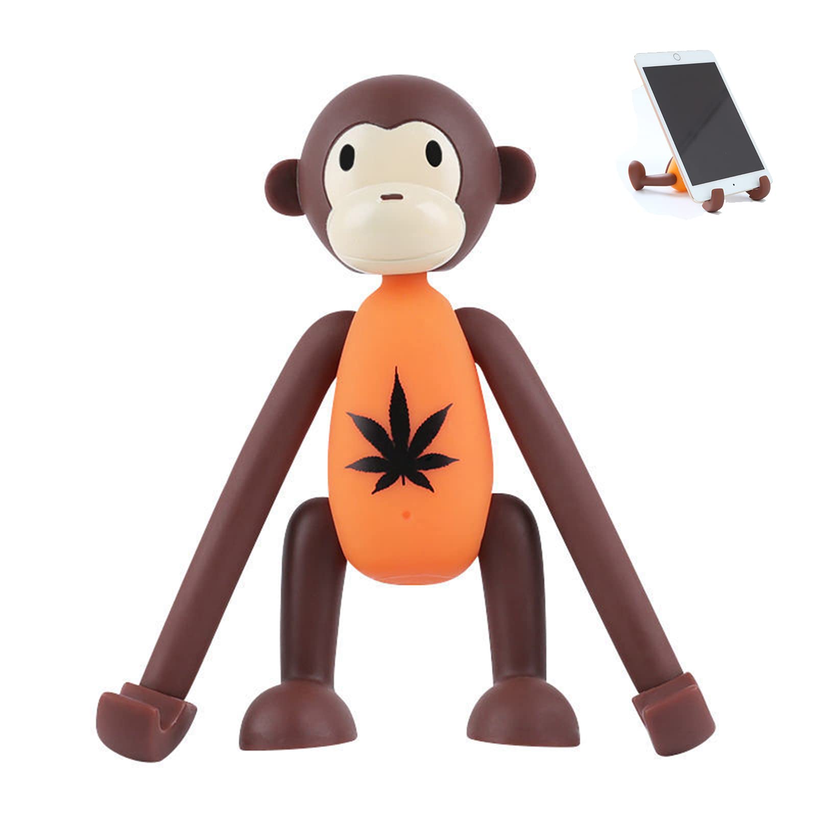 JUAEYIDDSCartoon Animal Phone Holder Mobile Phone Holder for Desk Cute Animal Desktop Accessories Foldable Adjustable Cell Phone Holder Desktop Tablet Holder for All Smartphone Tablets (Yellow)