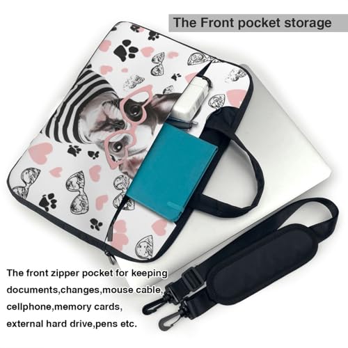 Maletín para laptop impermeable 15.6 pulg con patrón Bulldog miniatura 5