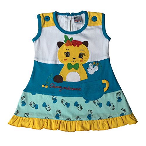 Buy LITTLE LIFE Baby Frock 100 Cotton(LL196_FIROZA_S) Blue at Amazon.in