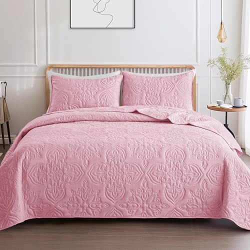 Whale Flotilla Queen Quilt Bedding Set Vintage Damask Reversible Bedspread