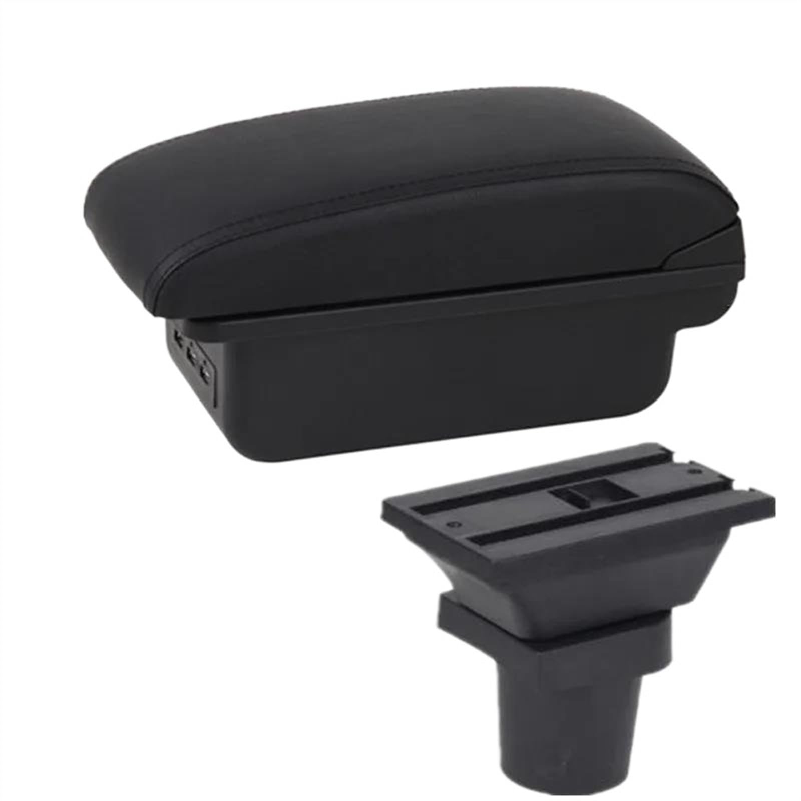 DYDGUTUFB For Toyota For Yaris For Vitz Hatchback 1998-2005 Car Armrest Box Interior Storage Box Accessories (B2 black line 3USB)